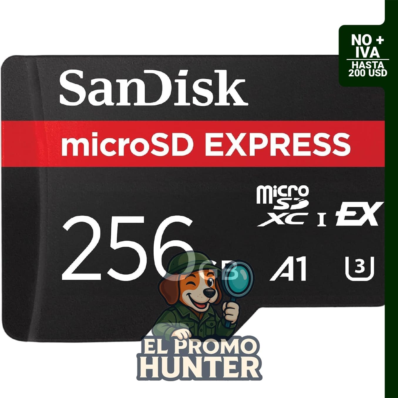 Tarjeta microSD Express SanDisk de 256 GB, compatible con Nintendo Switch 2, velocidad de lectura hasta 880 MB/s.