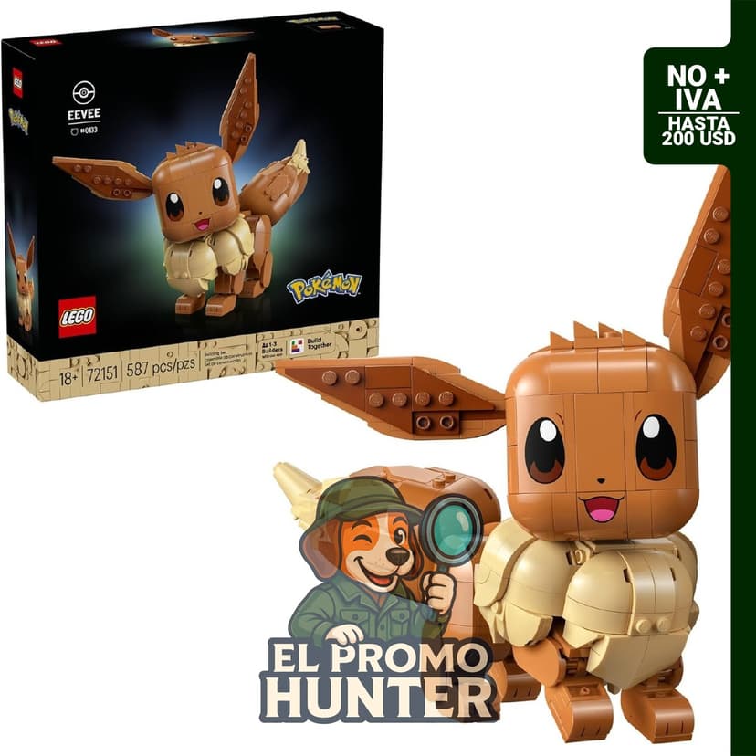 LEGO Pokémon Eevee, figura de construcción de 587 piezas para adultos.