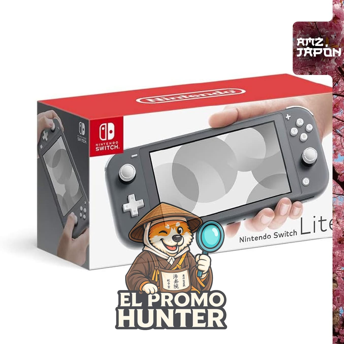 Consola Nintendo Switch Lite en color gris, portátil y ligera.