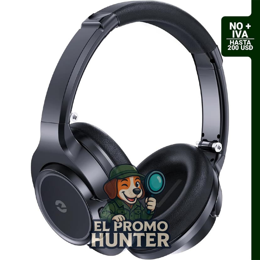 Auriculares inalámbricos sobre la oreja con Bluetooth 5.1 y 70 horas de reproducción.