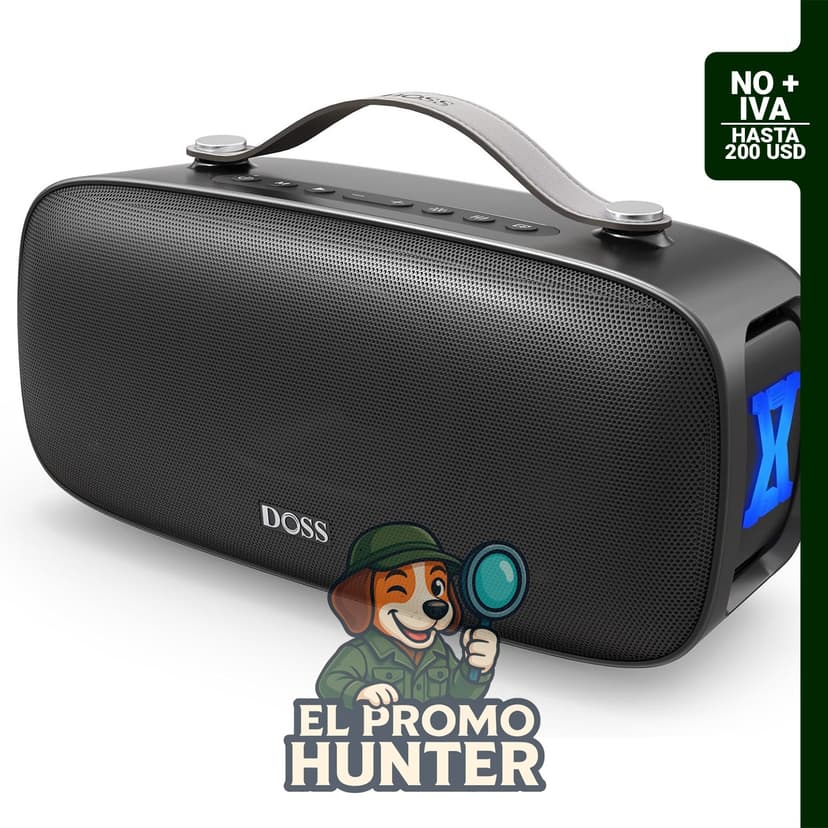 DOSS Extreme Boom Pro D300, altavoz Bluetooth con sonido estéreo de 80 W y 20 horas de reproducción.