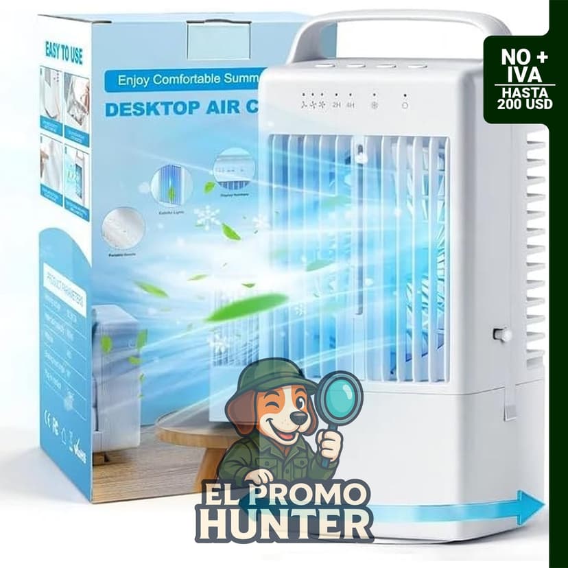 Enfriador de Aire 900 ml con oscilación de 120° y 3 velocidades.