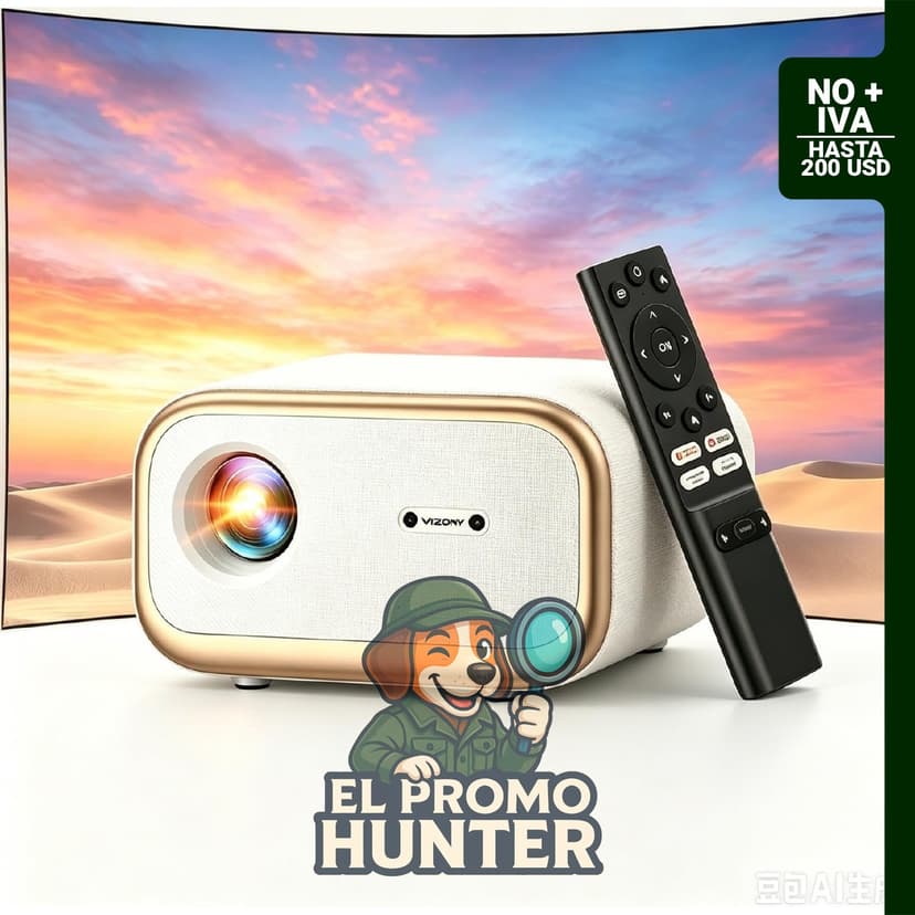 Proyector FHD 1080P compatible con 4K, 800 ANSI, WiFi 5G y Bluetooth, para uso en exteriores.