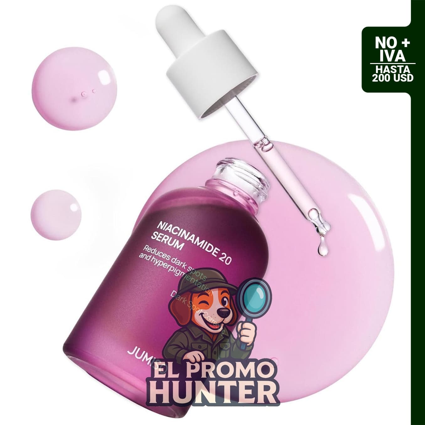 JUMISO Suero corrector de manchas oscuras de niacinamida al 20%, 40 ml