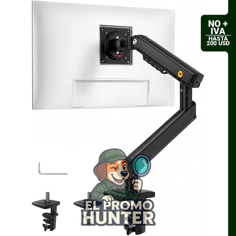 NB SmooVex™ Soporte para monitor de hasta 32 pulgadas, montaje de resorte mecánico, VESA 75/3.937 in, Model-A5 (negro)
