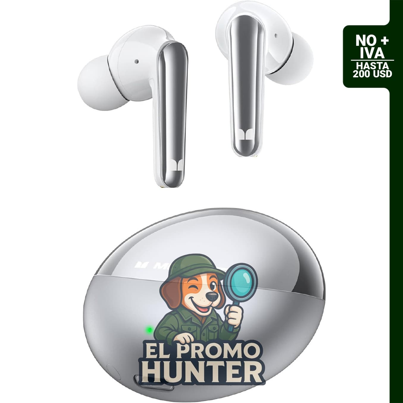 Monster N-Lite 203 AirLinks - Auriculares inalámbricos Bluetooth 5.3 con reproducción de 30 horas y carga tipo C.