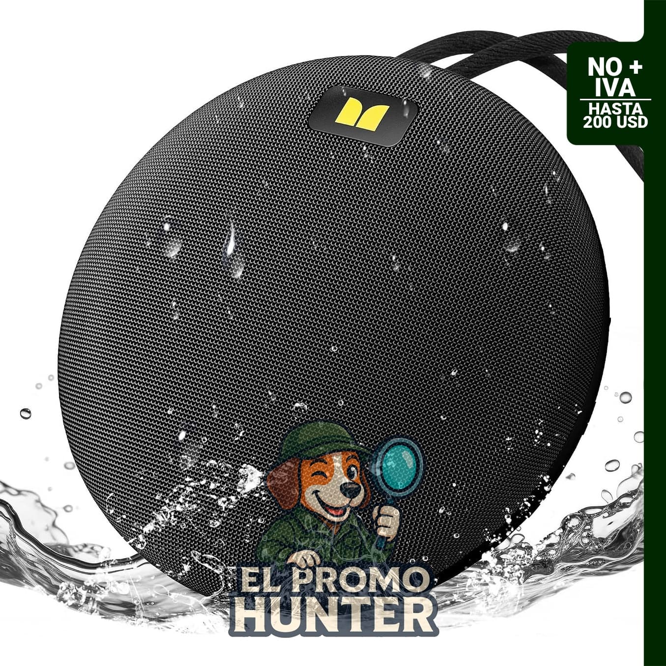 Monster Altavoces Bluetooth Ripple Shower IPX8, altavoces portátiles impermeables con Bluetooth 6.0 y llamadas manos libres.