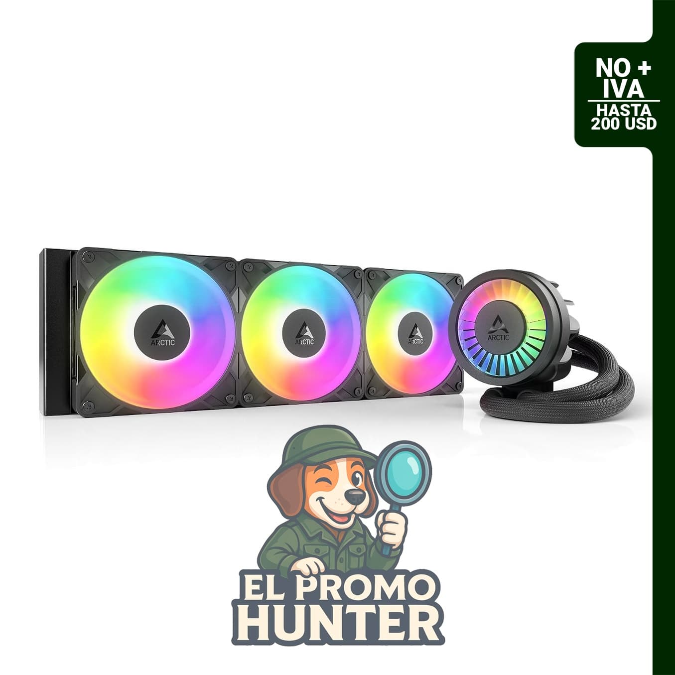 ARCTIC Liquid Freezer III Pro 360 A-RGB, enfriador de CPU AIO con refrigeración por agua y radiador de 38 mm.