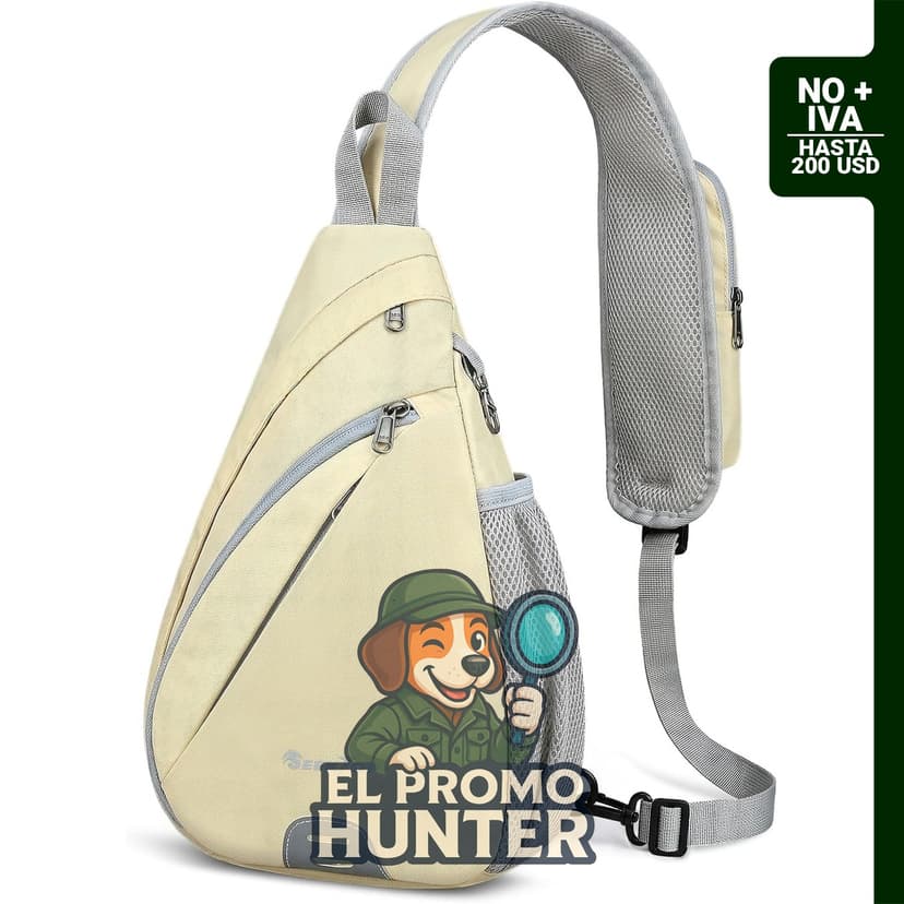 Seektop Bandolera antirrobo RFID impermeable, mochila ligera de nylon 400D para actividades al aire libre.