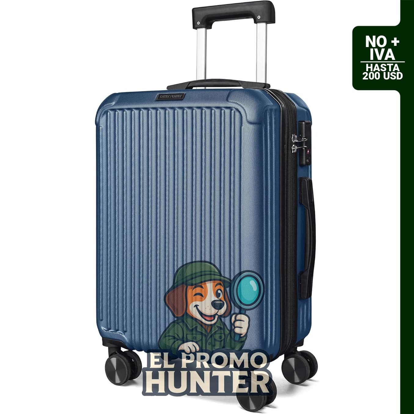 Juego de equipaje LIGHT FLIGHT de 3 valijas, incluye maleta rígida de ABS con bloqueo TSA, capacidad expandible de 35L a 42L.