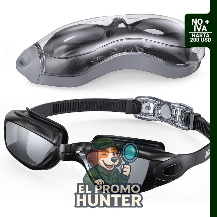 Gafas de natación Aegend, 180° de visión clara, 100% impermeables y anti-vaho.