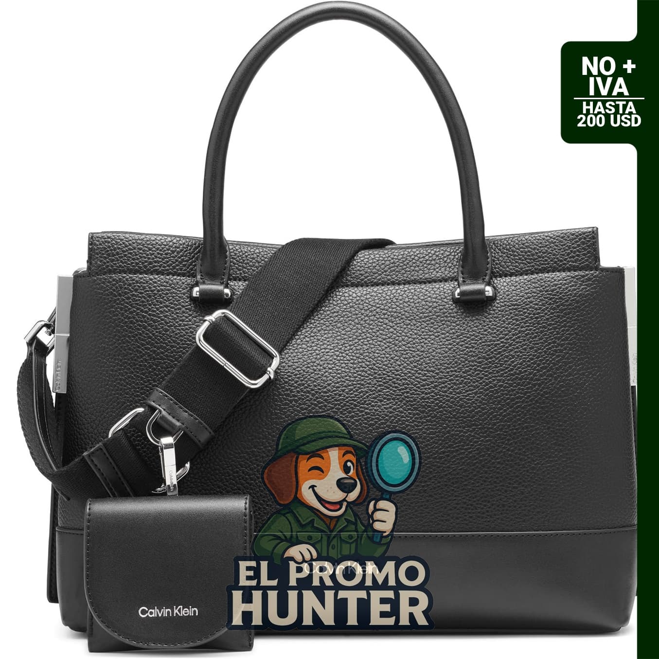 Calvin Klein Women's Bianca Triple Compartment Satchel, bolsa de mano con tres compartimentos.