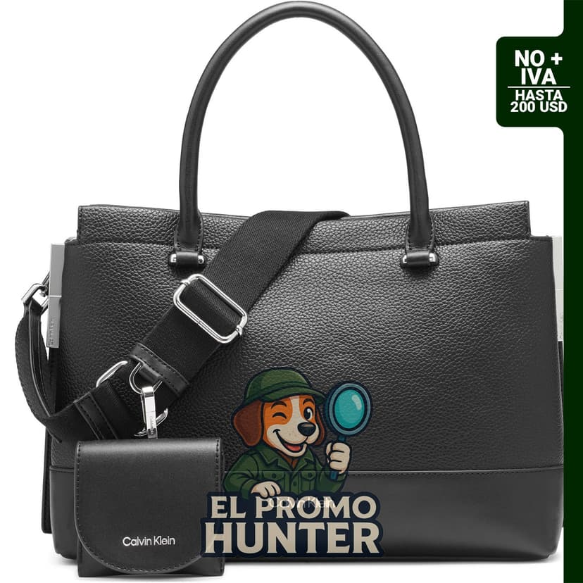 Calvin Klein Women's Bianca Triple Compartment Satchel, bolsa de mano con tres compartimentos.