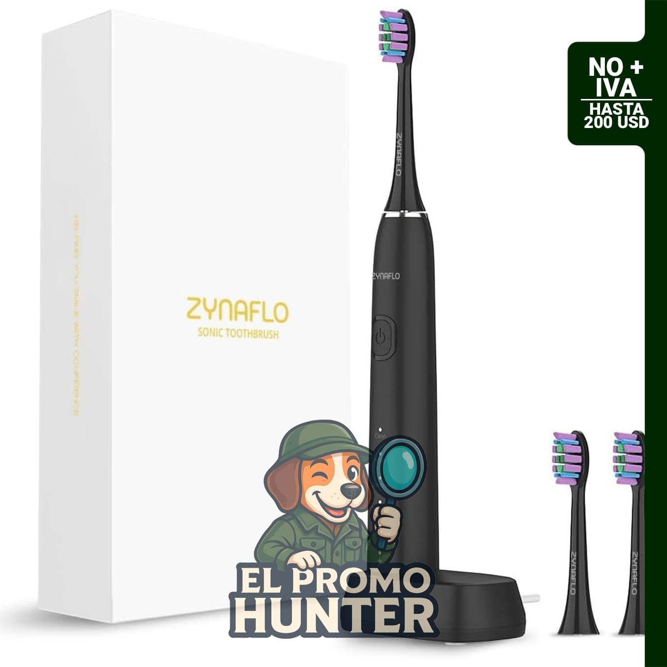 Sonic-Pro Cepillo de dientes eléctrico con 5 modos de limpieza y temporizador inteligente.