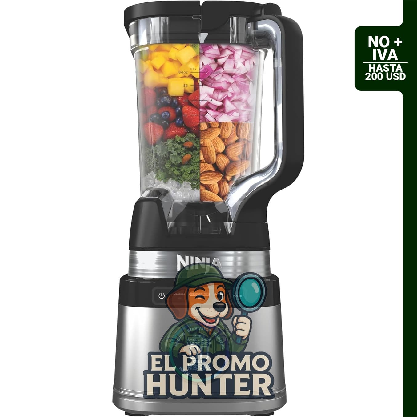 Licuadora Ninja TB201 Detect Power Blender Pro, 1800 W, jarra de 72 oz.