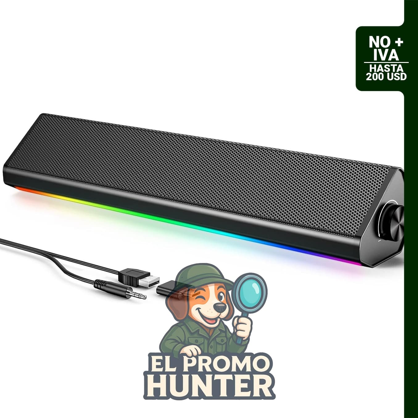 LENRUE Altavoces de computadora, barra de sonido para PC y portátil.