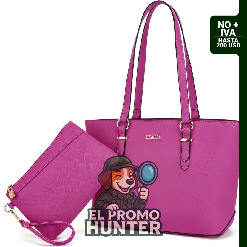 YZAOLL bolso de hombro de cuero sintético, incluye cartera y billetera.
