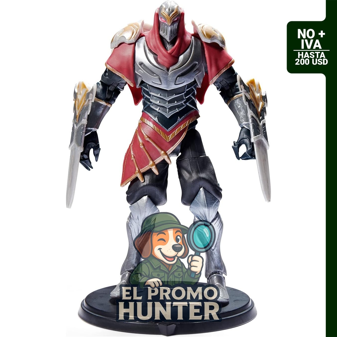 Figura coleccionable de Zed de 15.24 cm con 2 accesorios, colección The Champion, grado de coleccionista.