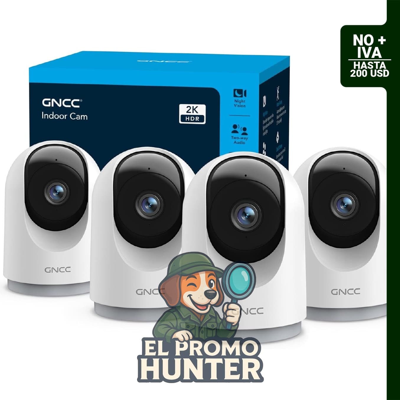 GNCC Cámaras 5G para seguridad en el hogar, interior, mascotas, perros y bebés.