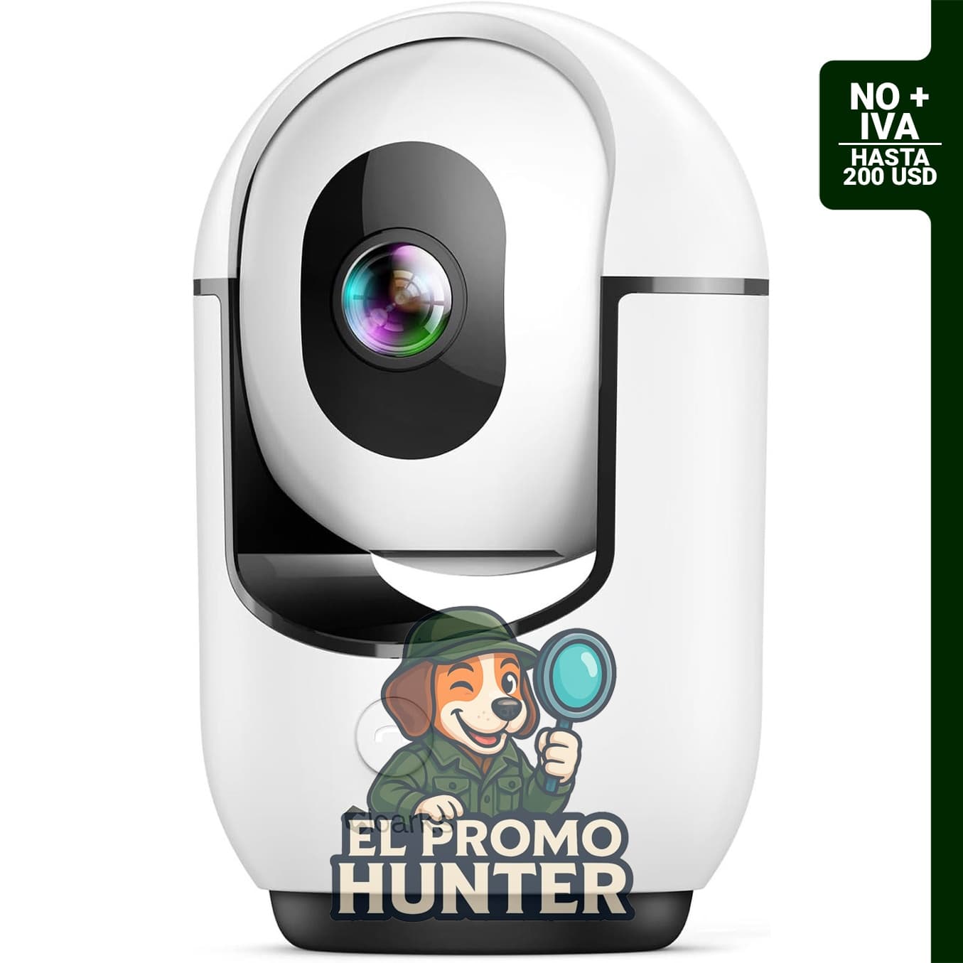 Cámara de seguridad panorámica/inclinable Cloarks 2K, WiFi, detección de movimiento AI.