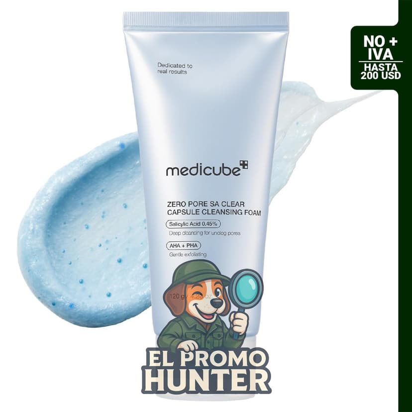 medicube Limpiador profundo facial Zero Pore Clear Blue Capsule, 4.23 oz.