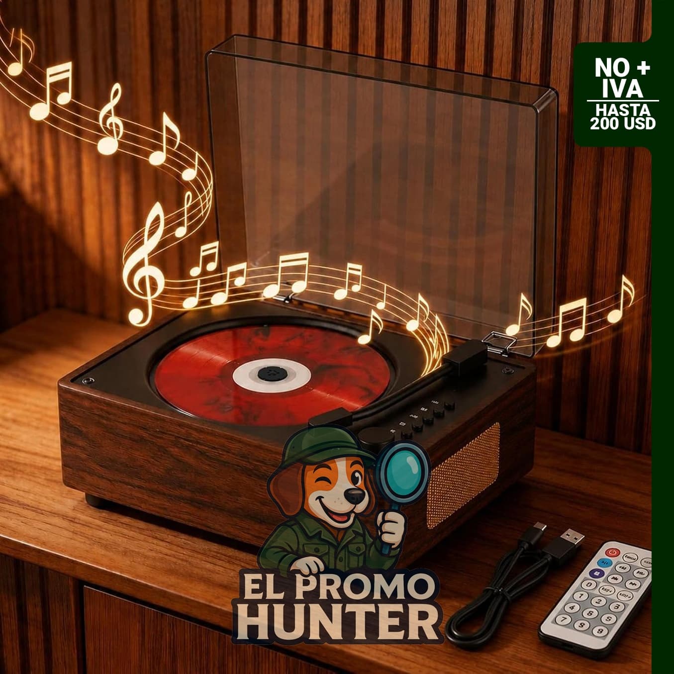 Reproductor de CD portátil beikuer con Bluetooth 5.3, altavoces estéreo duales y control remoto.
