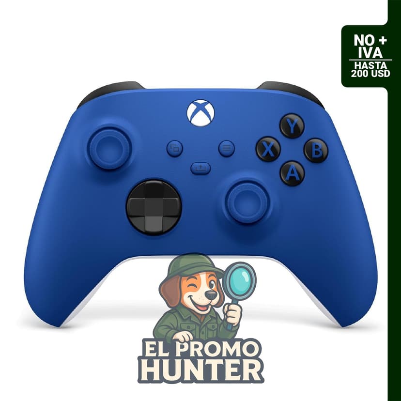 Controlador Inalámbrico XBOX Shock Blue para consolas, PCs y dispositivos móviles. Conectividad Bluetooth y USB-C.