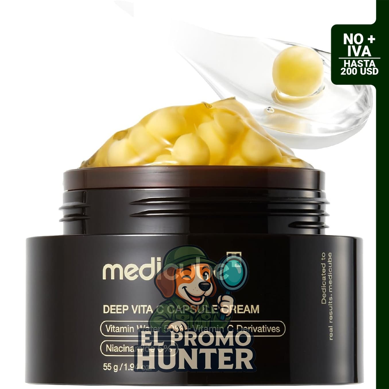medicube Crema en cápsulas con vitamina C para el rostro.