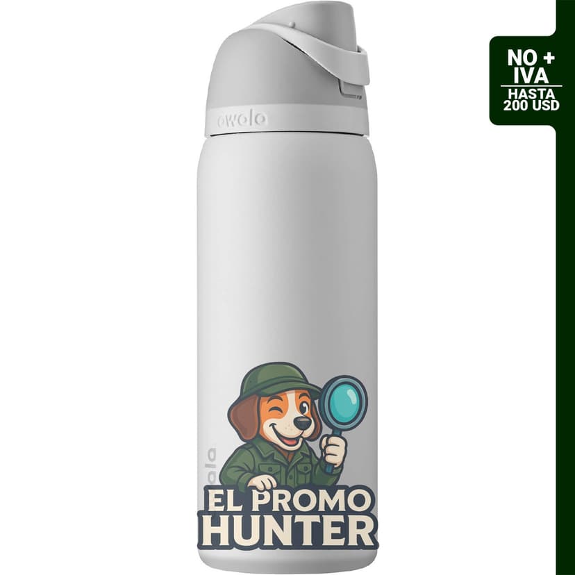 Botella de agua aislada de acero inoxidable Owala FreeSip de 32 oz (946 ml) con pajita, sin BPA.