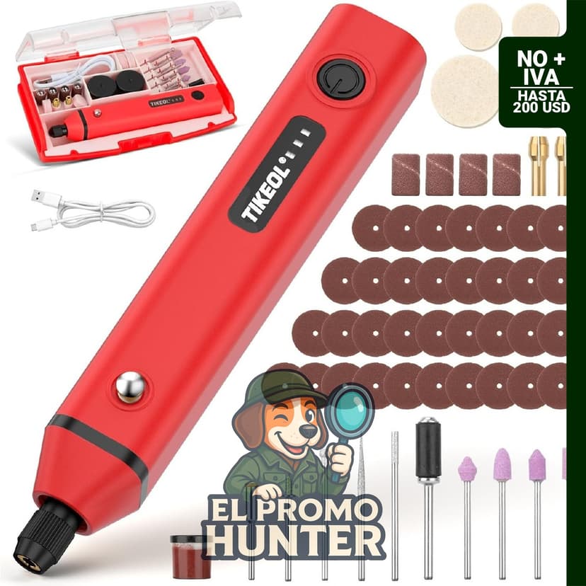 Mini herramienta rotativa inalámbrica Tikeol, kit de herramientas rotativas.
