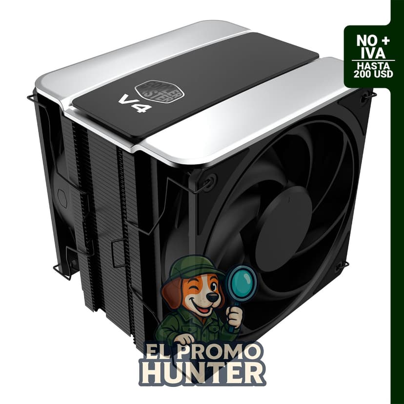 Cooler Master Enfriador de aire V4 Alpha 3DHP para CPU, torre única.