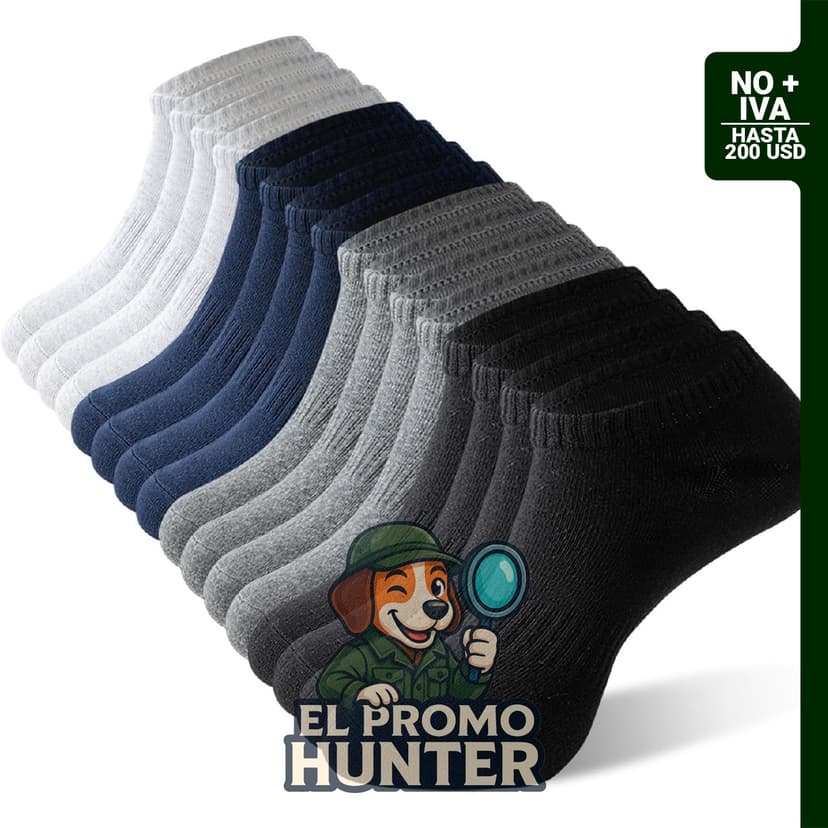 Irisbear calcetines tobilleros para hombre, paquete de 6/8, transpirables y de algodón.