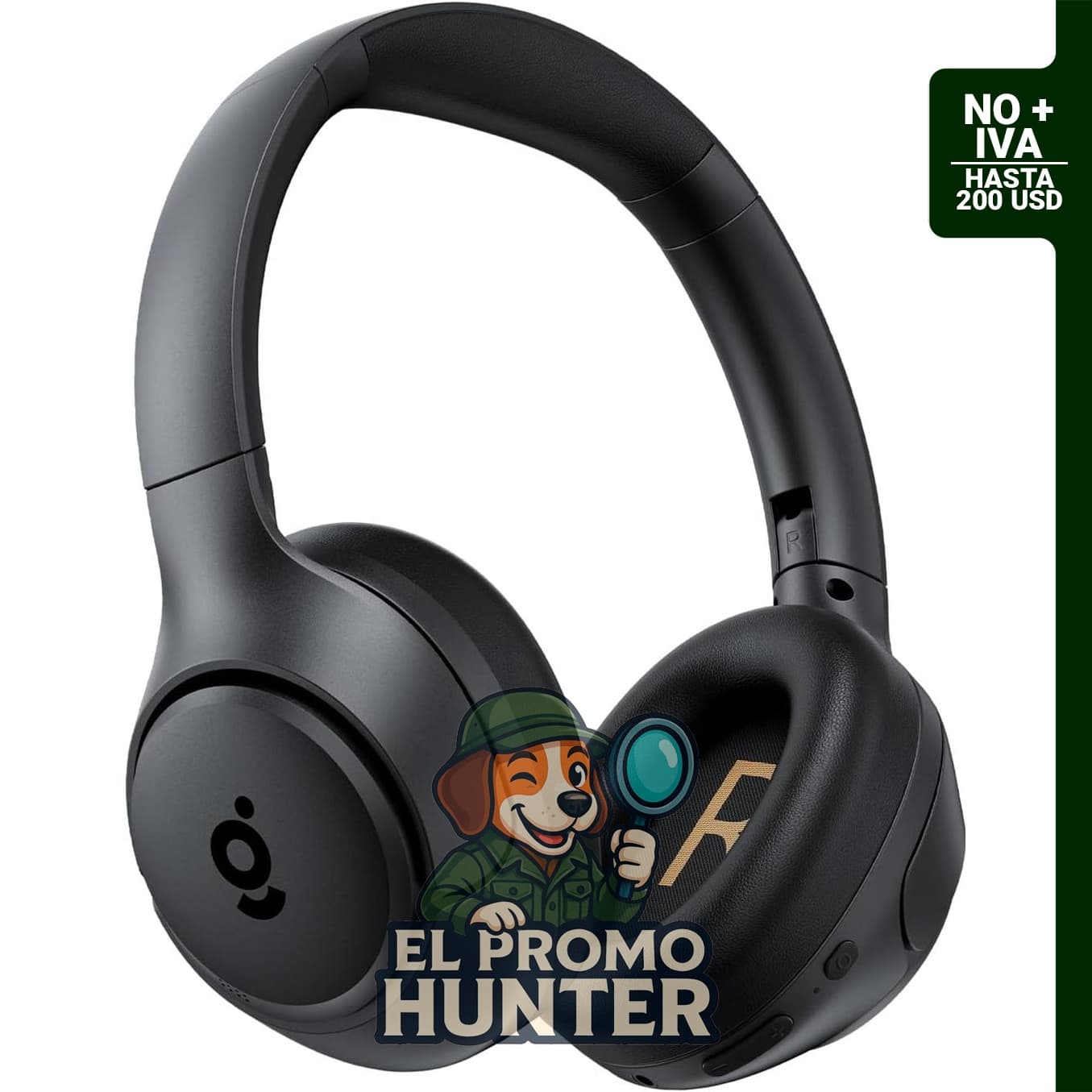 wegear Auriculares híbridos con cancelación activa de ruido, Bluetooth 5.4, tiempo de reproducción de 60 horas.