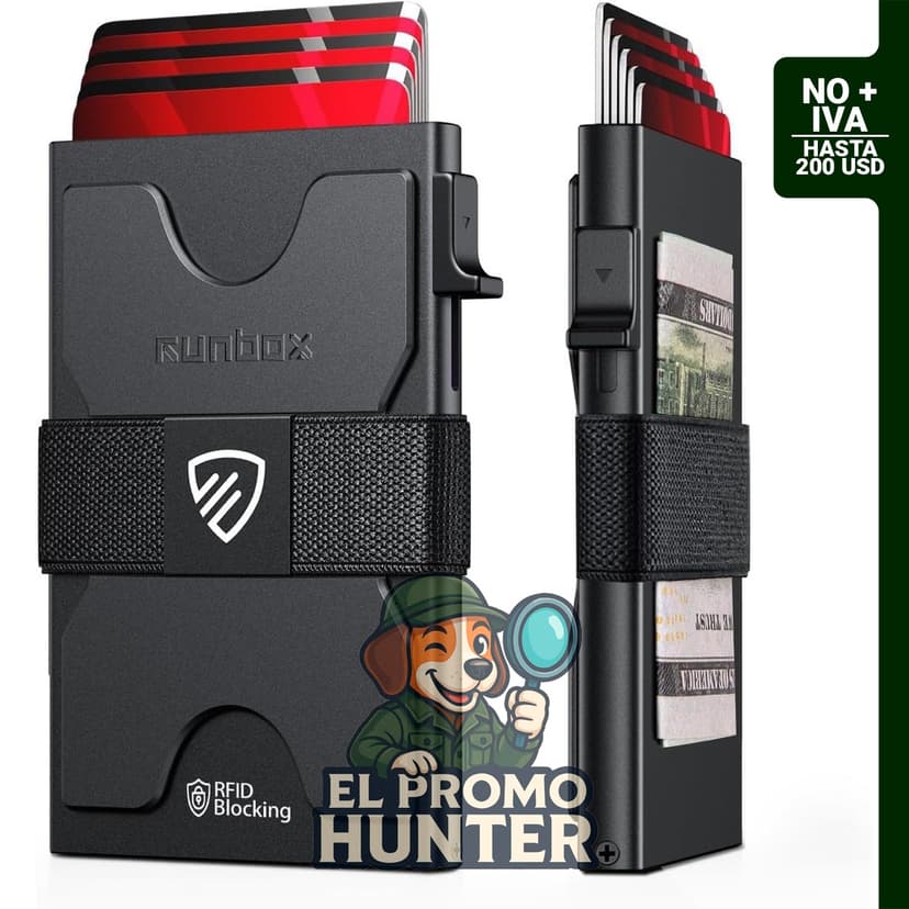 Portatarjetas de Negocios FUNTH6CN, cartera delgada con bloqueo RFID, capacidad para 12 tarjetas.