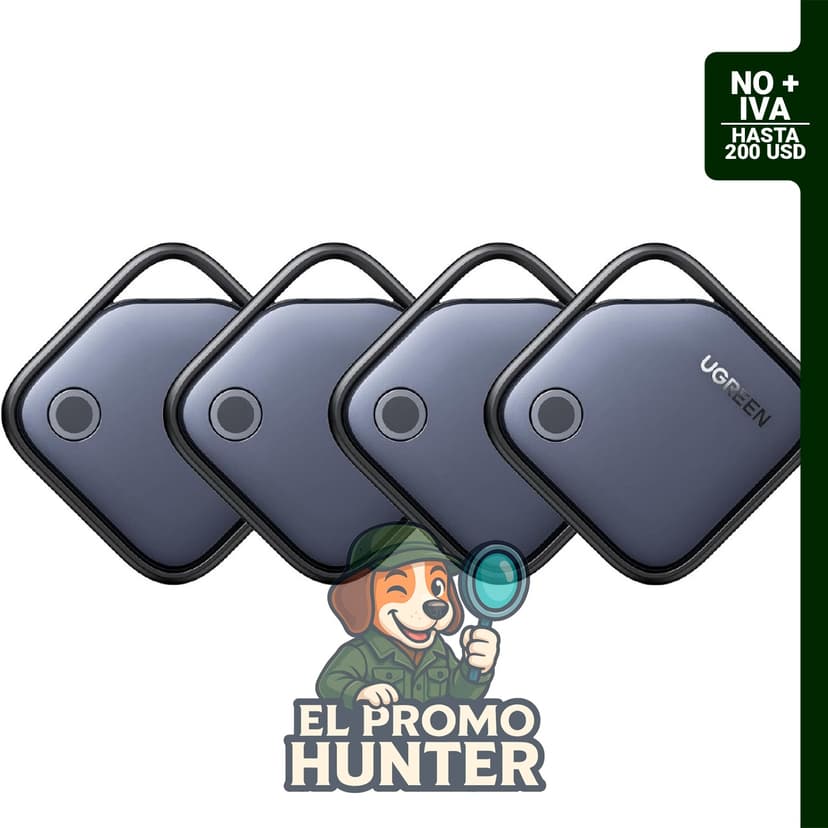 UGREEN FineTrack Air Tracker, paquete de 4 etiquetas para búsqueda de artículos, compatible solo con iOS.