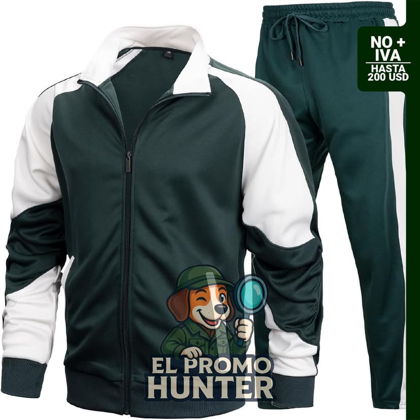 MANTORS Conjunto deportivo de 2 piezas para hombre con cremallera completa.