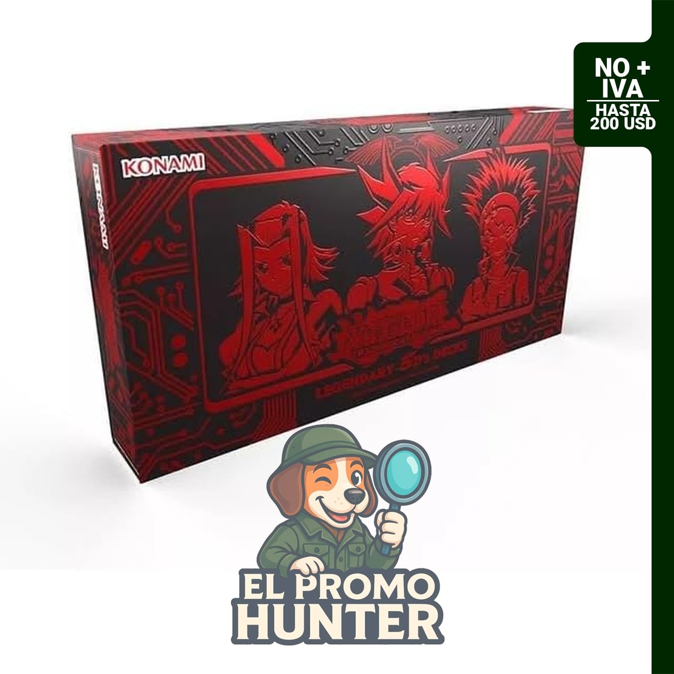Yu-Gi-Oh! Set de Coleccionista de Mazos Legendarios 5D's, incluye cartas coleccionables.