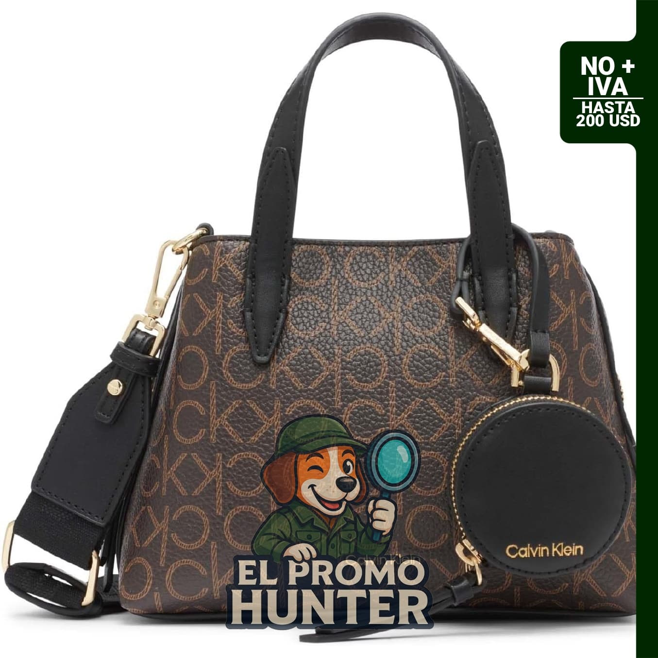 Calvin Klein Millie - Mini bolso cruzado 2 en 1 con compartimento triple.