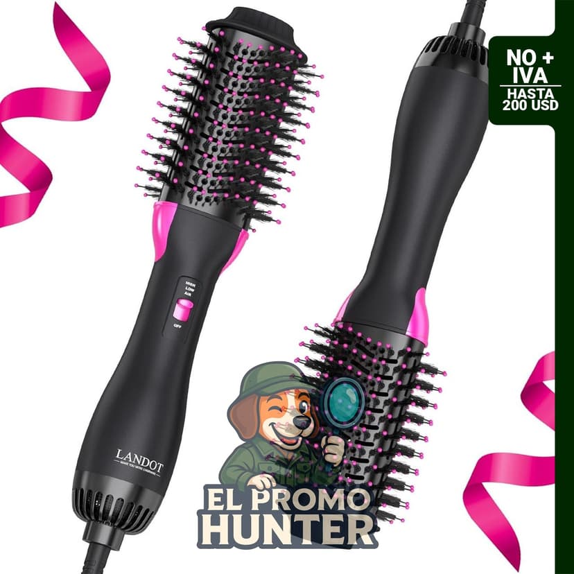 Cepillo secador de pelo de 2.4 pulgadas, diseñado para dar volumen y secar el cabello.