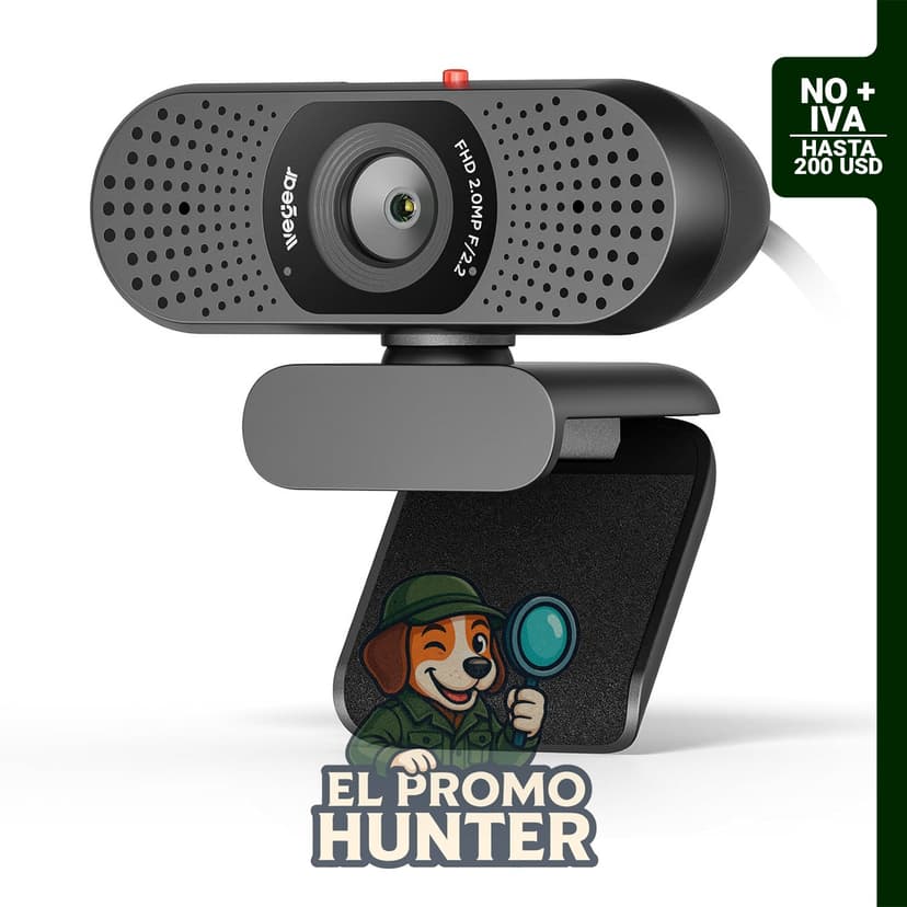 wegear Cámara web 1080P para PC, cámara de computadora Full HD.