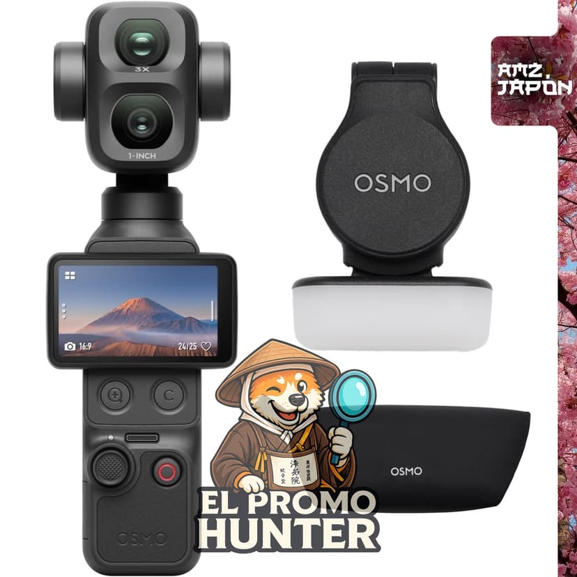 DJI Osmo Pocket 4P Standard Combo Cámara Vlog 4K con Doble Lente y Sensor CMOS de 1".