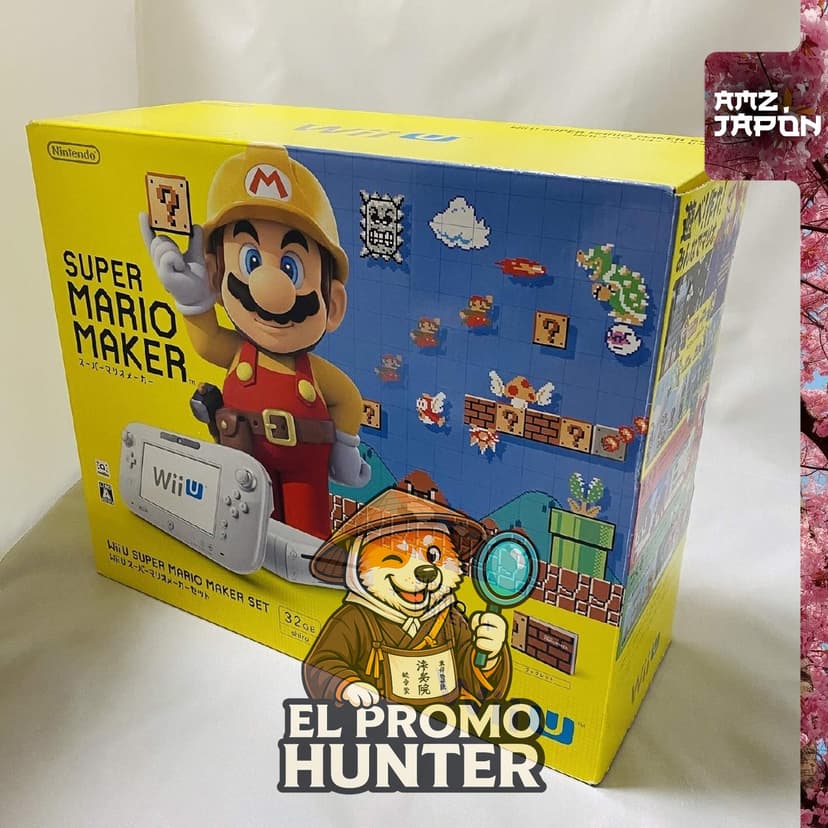 Consola Wii U con juego Super Mario Maker, 32GB, color blanco.