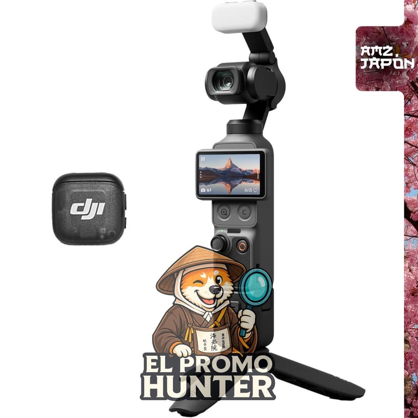 DJI Osmo Pocket 4 Creator Combo, cámara de video portátil con estabilizador.