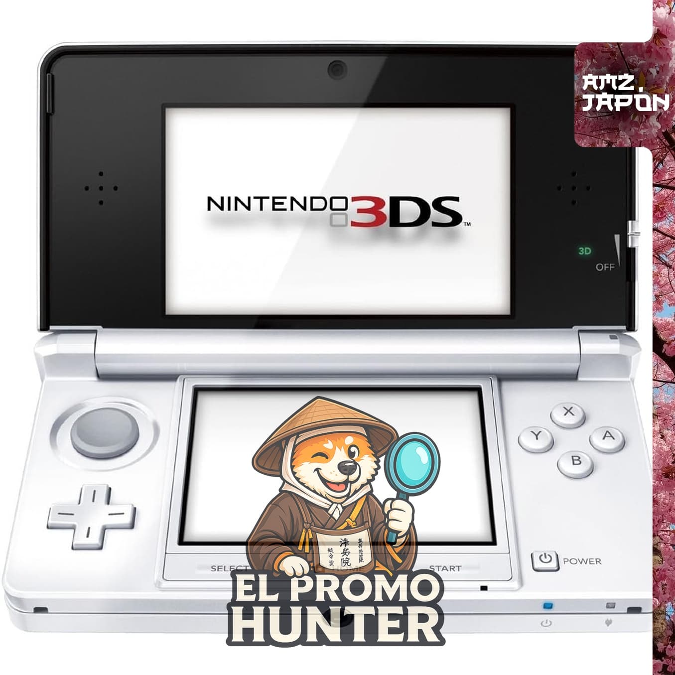 Nintendo 3DS Ice White, consola portátil de videojuegos.