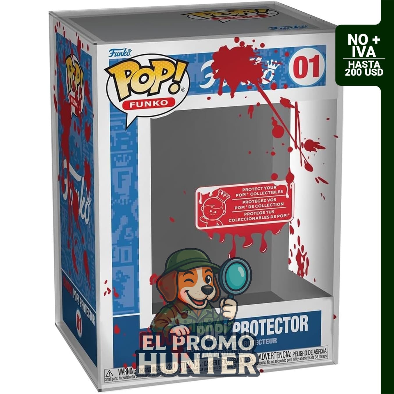 Funko Pop! Protector Impreso UV - Protector apilable para figuras de vinilo.