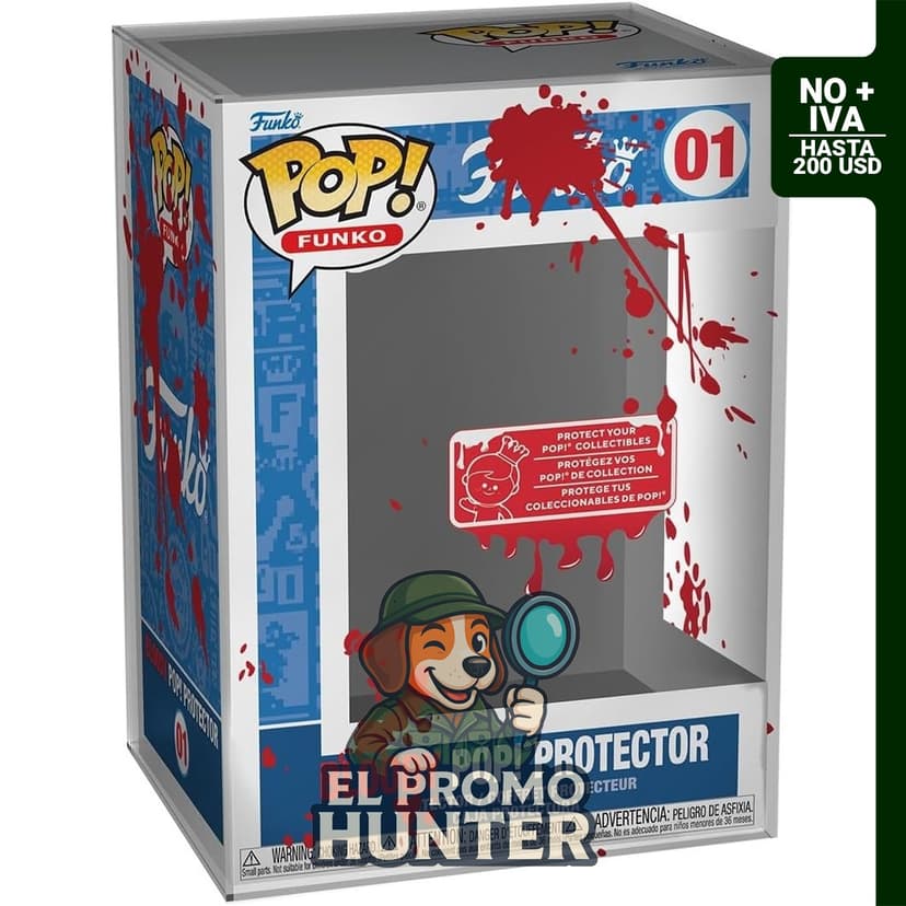 Funko Pop! Protector Impreso UV - Protector apilable para figuras de vinilo.