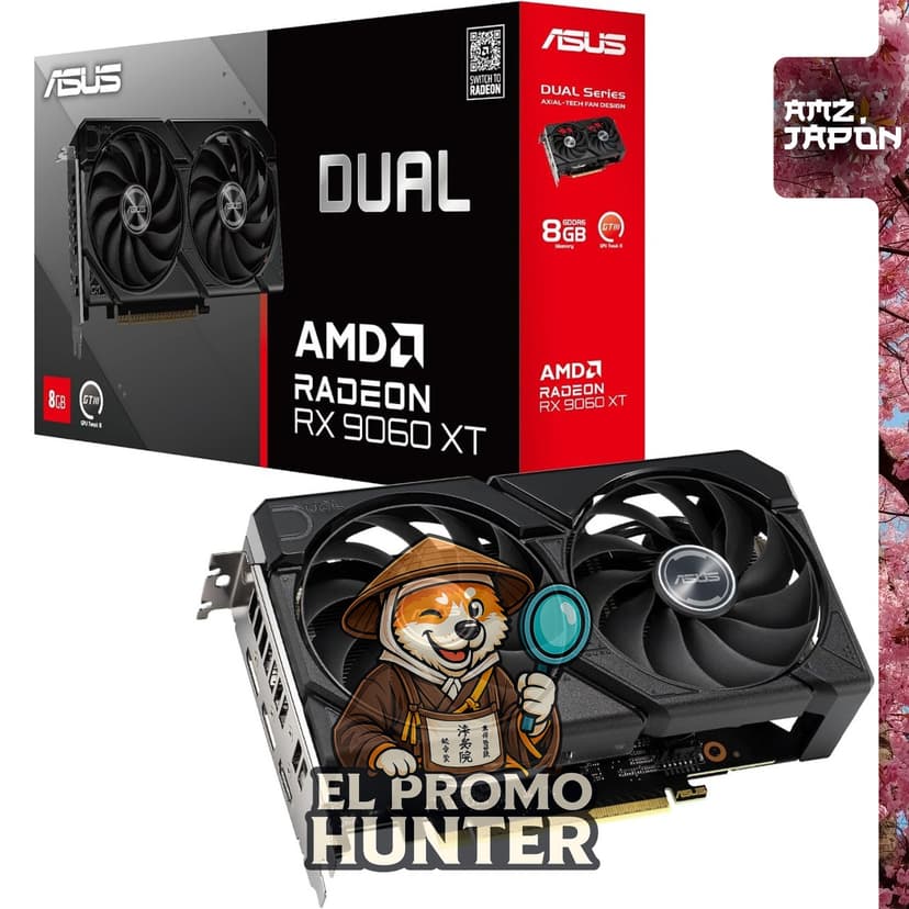 Tarjeta de video ASUS AMD Radeon RX 9060 XT 8GB GDDR6.