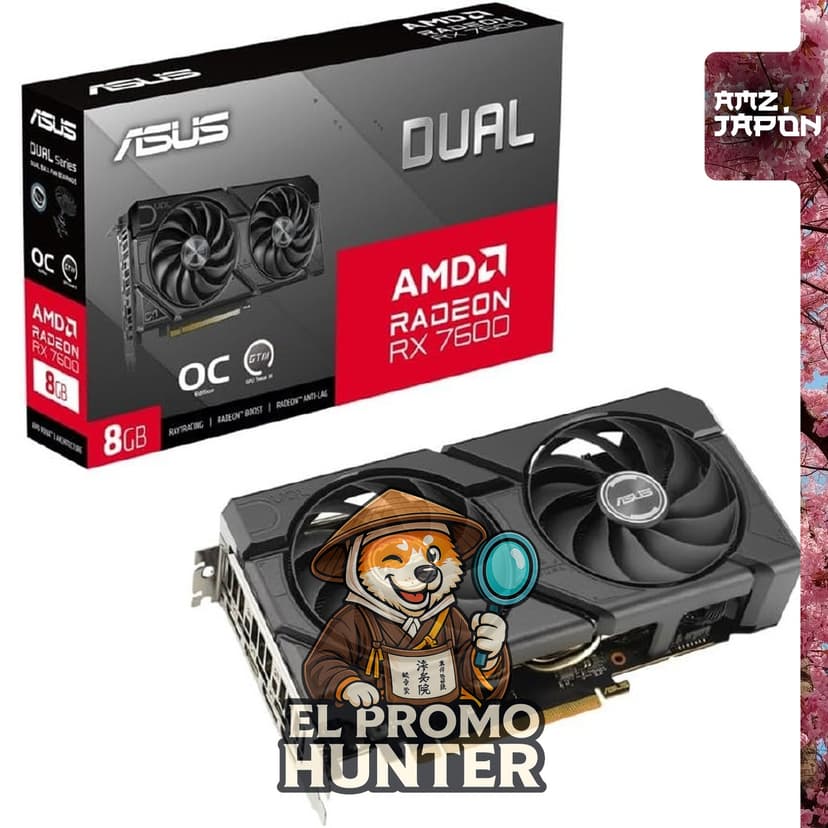 Tarjeta de video ASUS Dual Radeon RX 7600 EVO OC Edition 8GB GDDR6.