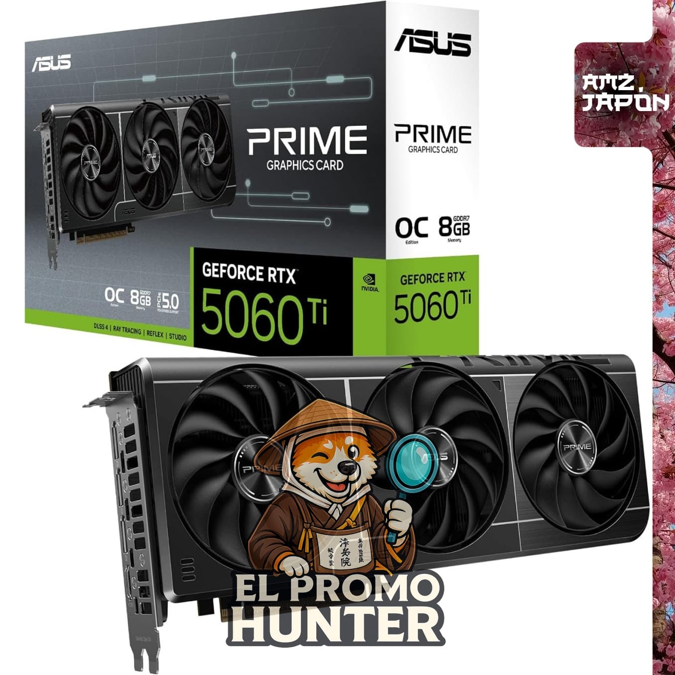 Tarjeta de video ASUS NVIDIA GeForce RTX 5060 Ti PCI Express 5.0 GDDR7 OC Edition.