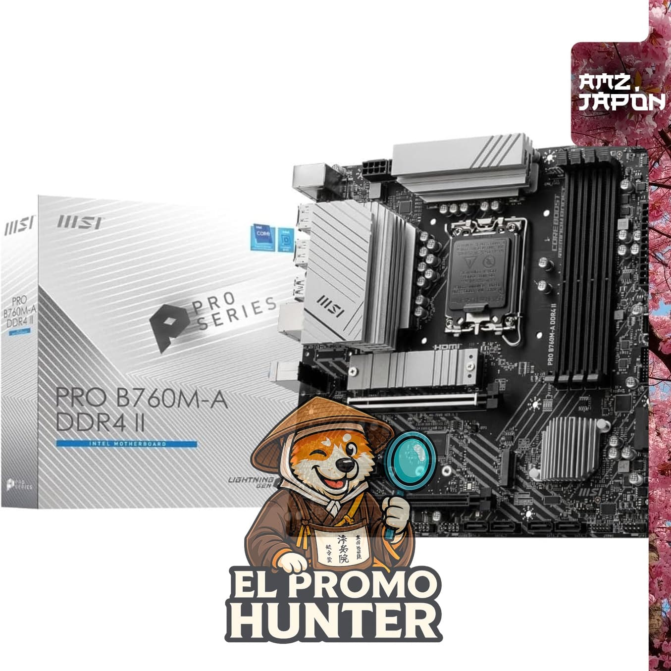 Placa base MSI PRO B760M-A DDR4 II para CPU Intel de 14ª/13ª/12ª generación (LGA1700).
